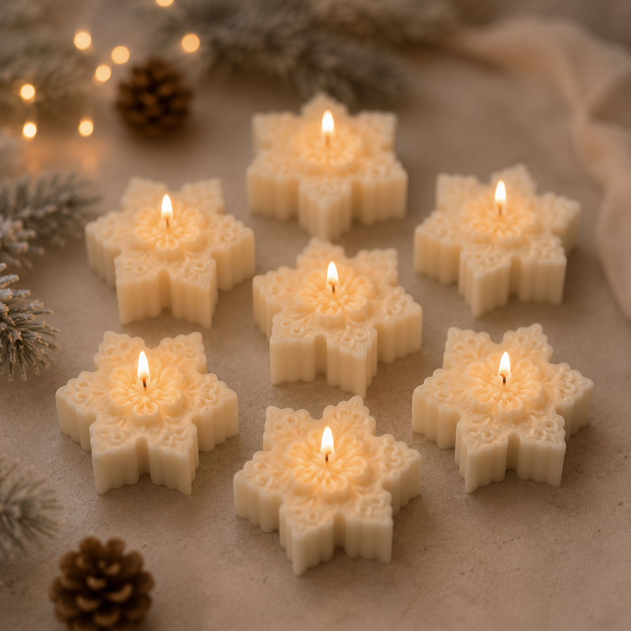 Snowflake Kerze