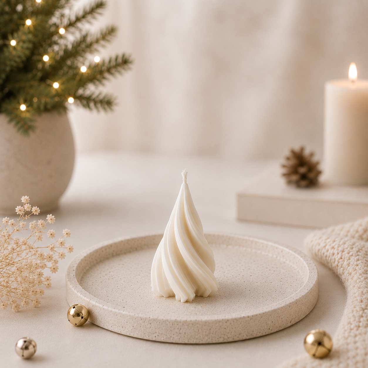 Wave-Tannenbaum Kerze