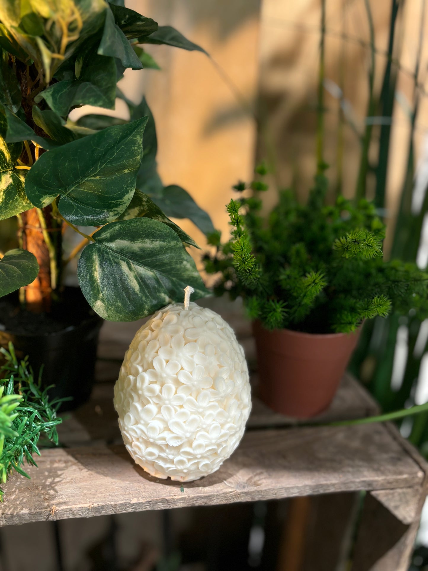 Floral Egg Kerze