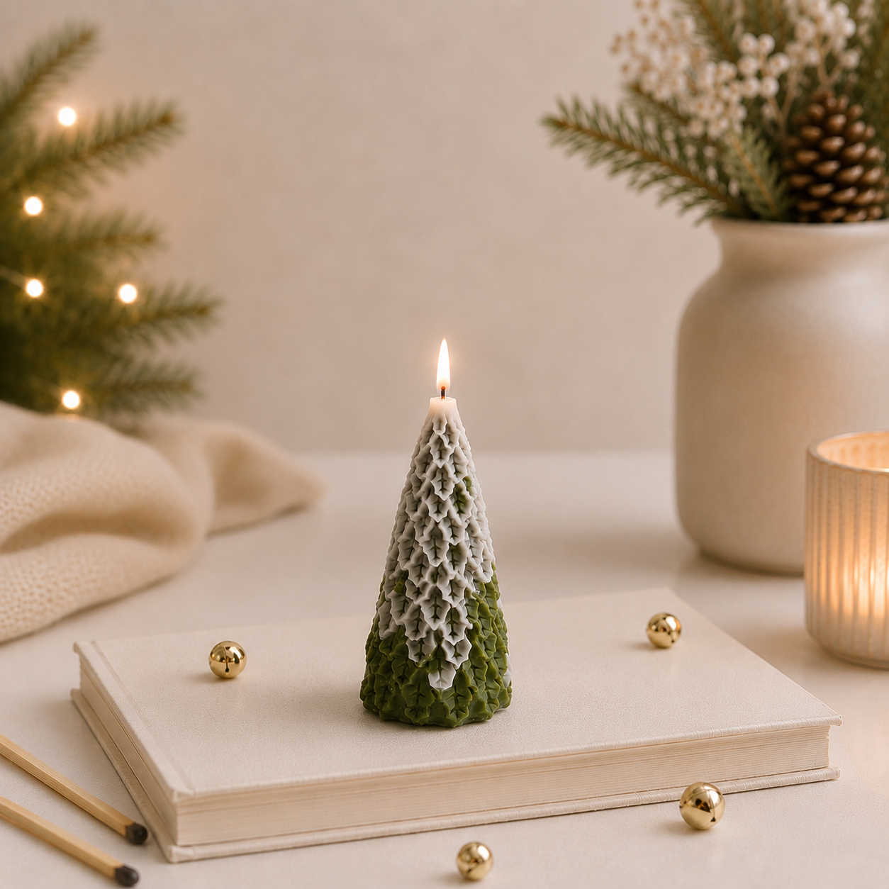 Tannenbaum Kerze Grün