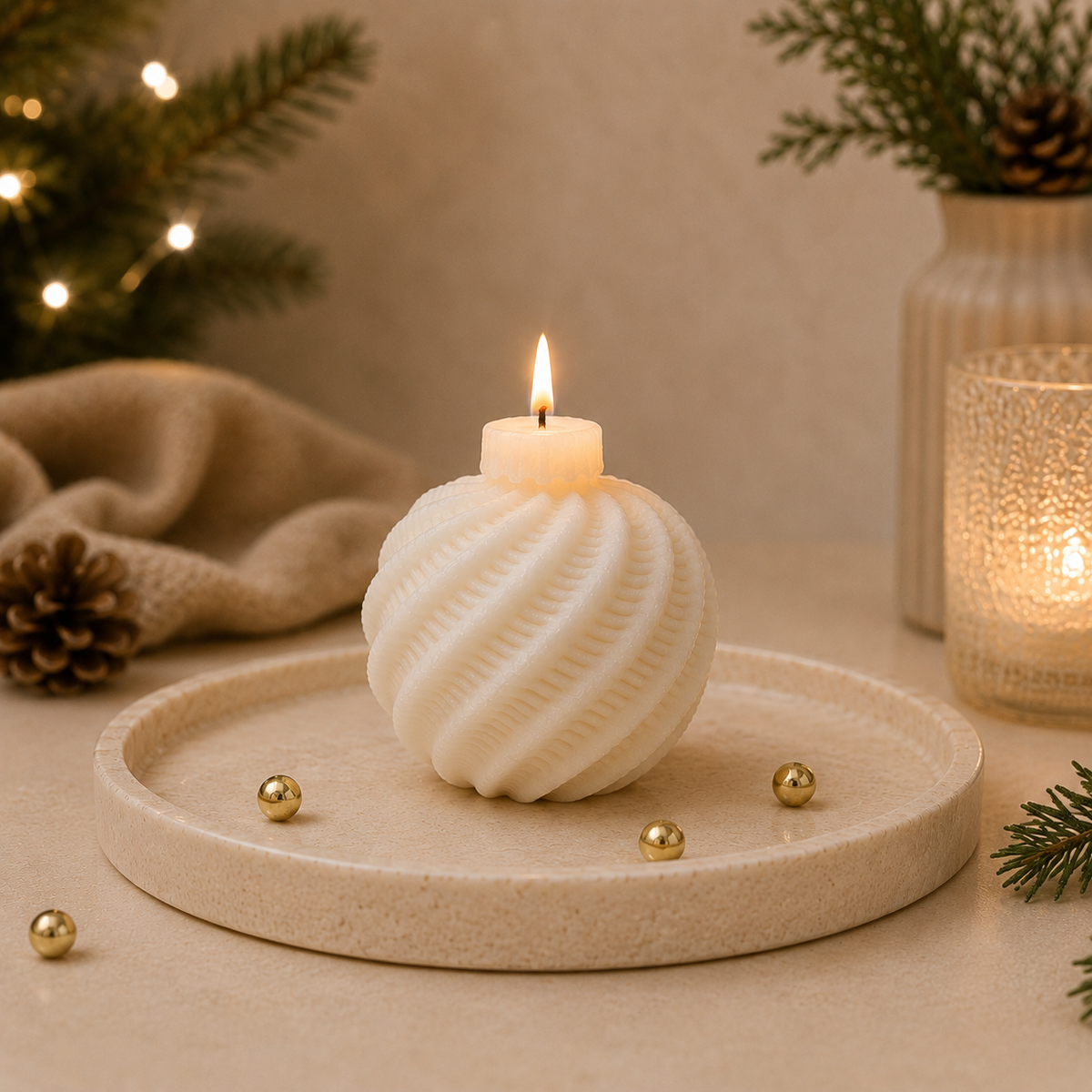 Christbaumkugel Kerze 1