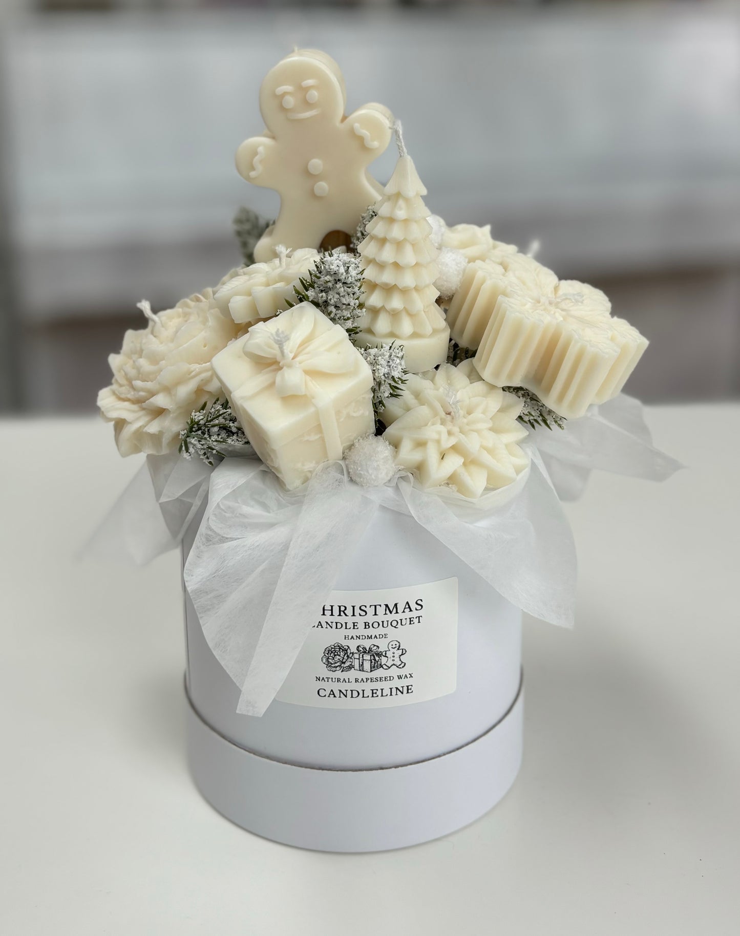 Christmas Candle Bouquet White