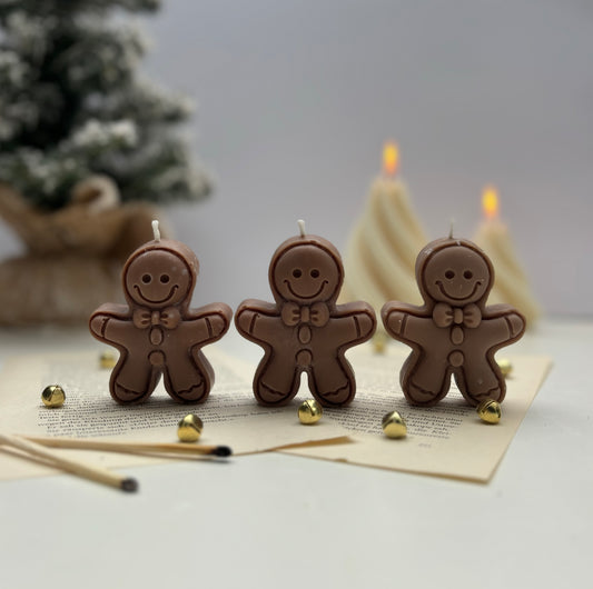 Lebkuchenmännchen Kerze Braun