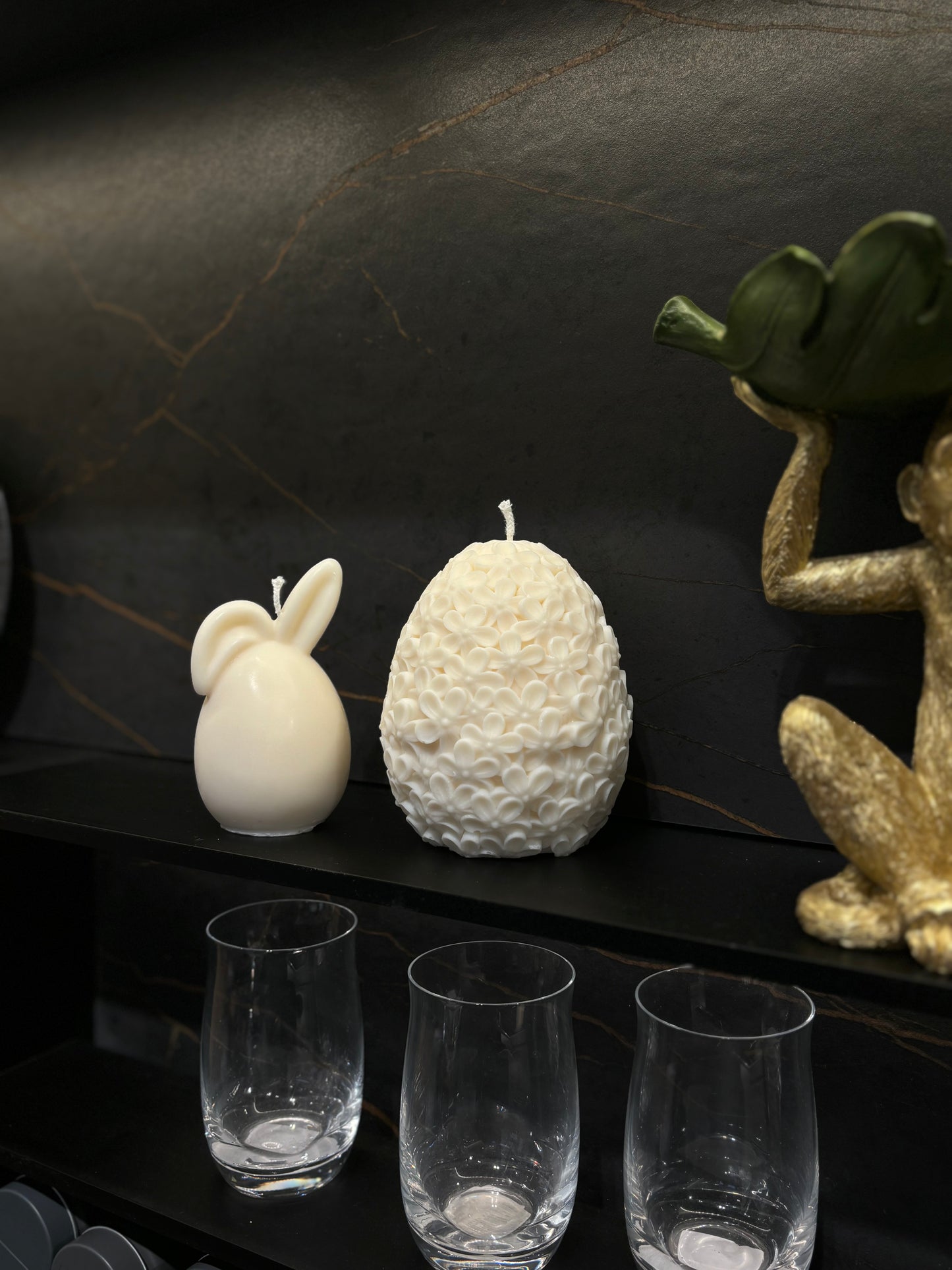 Floral Egg Kerze