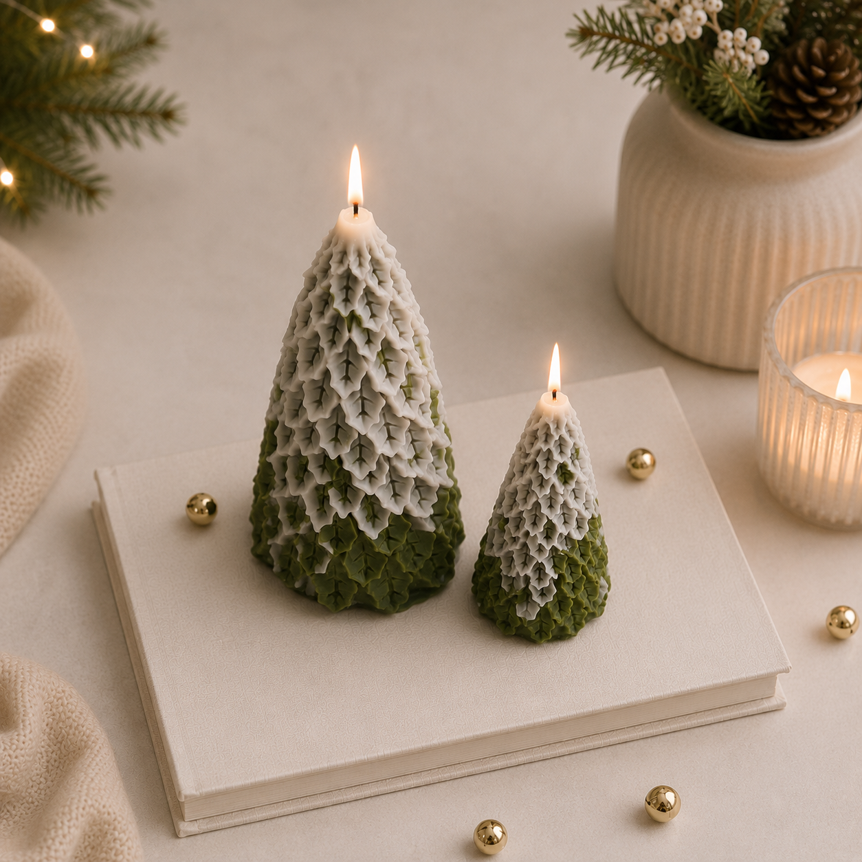 Tannenbaum Kerze Grün