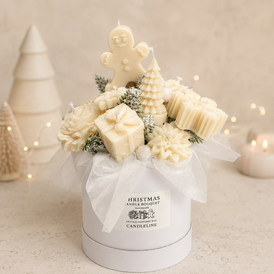Christmas Candle Bouquet White
