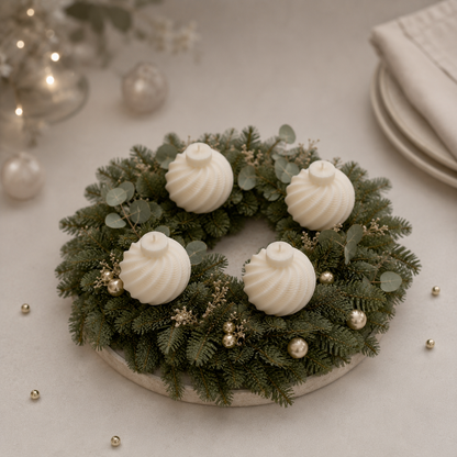 Adventskranz-Kerzen Set Kugel