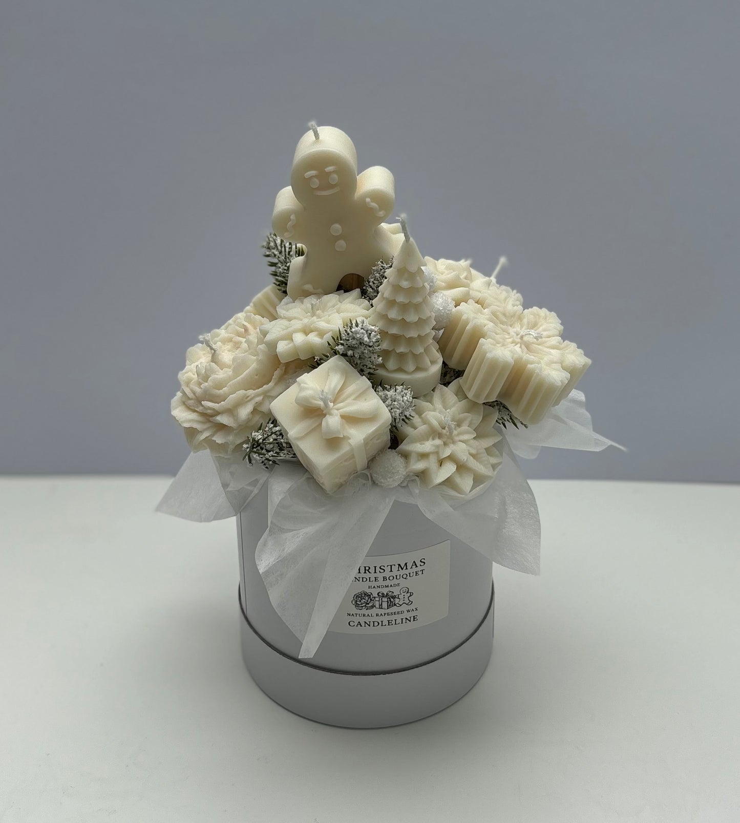 Christmas Candle Bouquet White