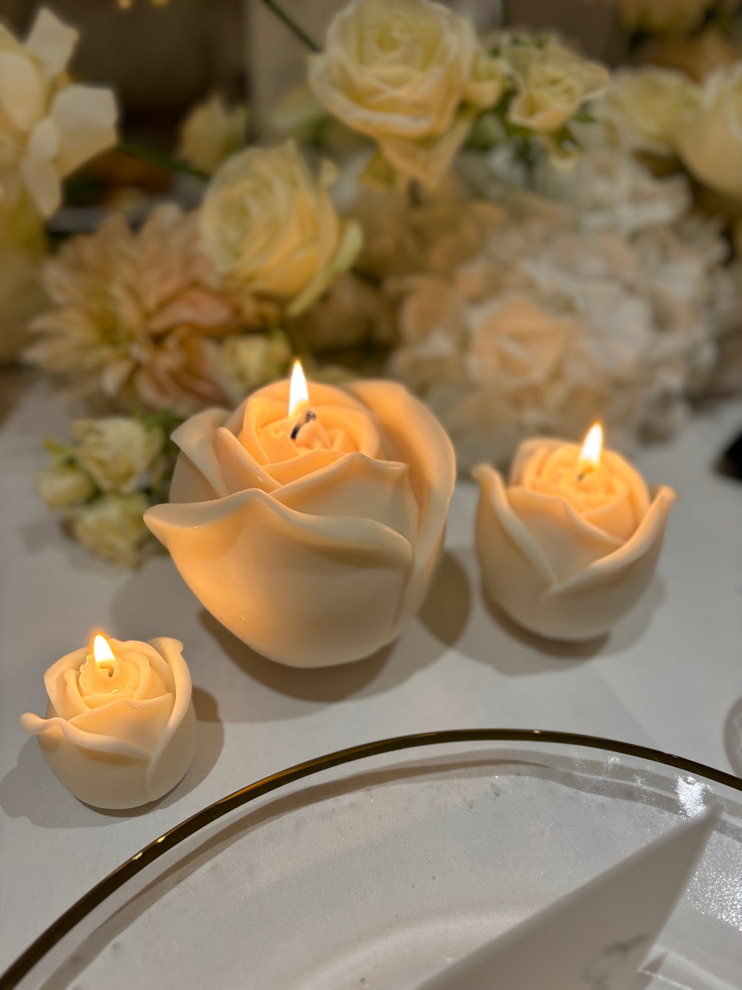 Rose Kerze L