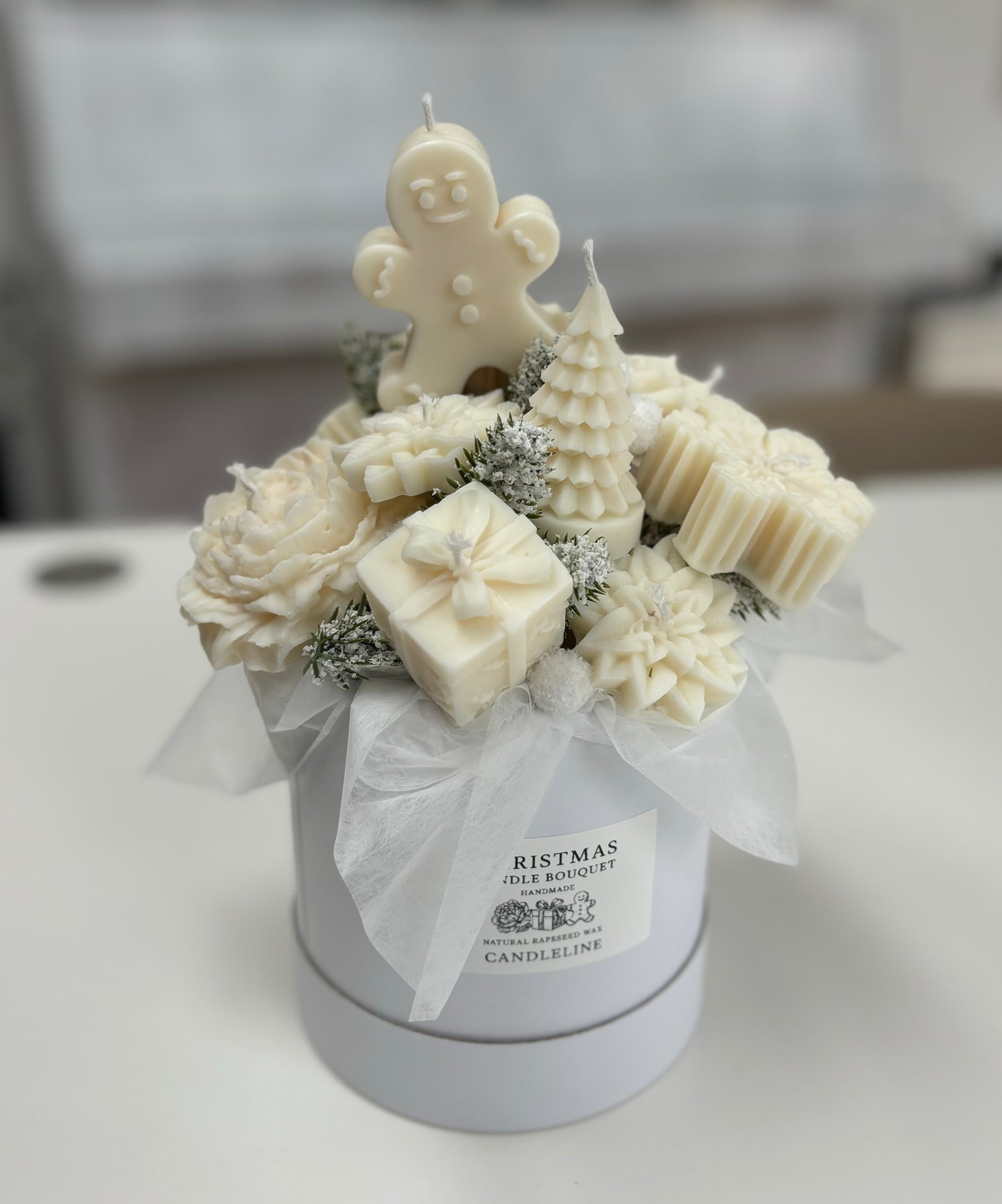 Christmas Candle Bouquet White