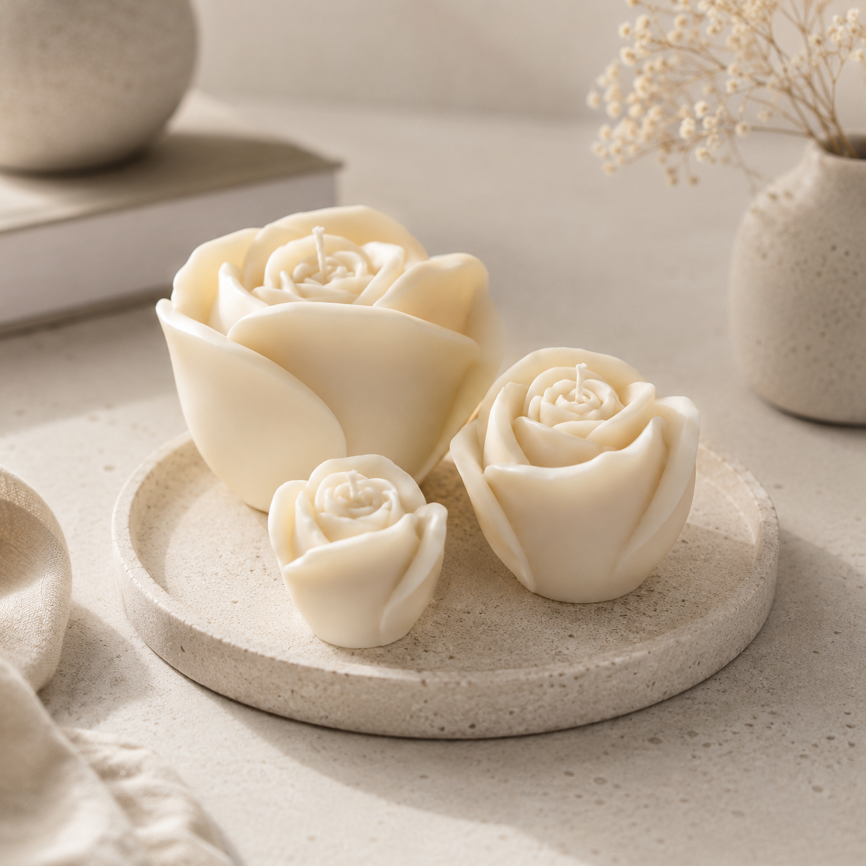 Rose Kerze L