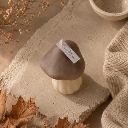 Nordic Shroom Kerze Braun