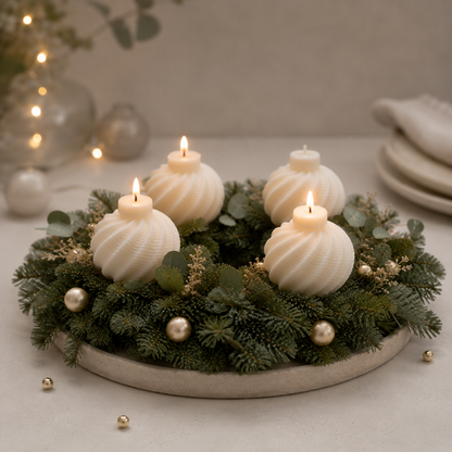 Adventskranz-Kerzen Set Kugel