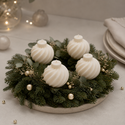 Adventskranz-Kerzen Set Kugel