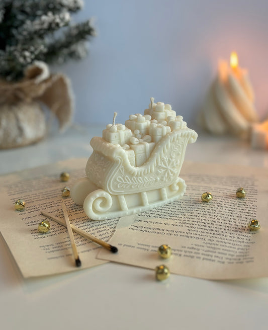 Santas Schlitten Kerze