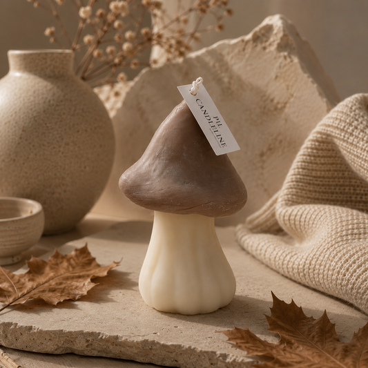Nordic Shroom Kerze Braun