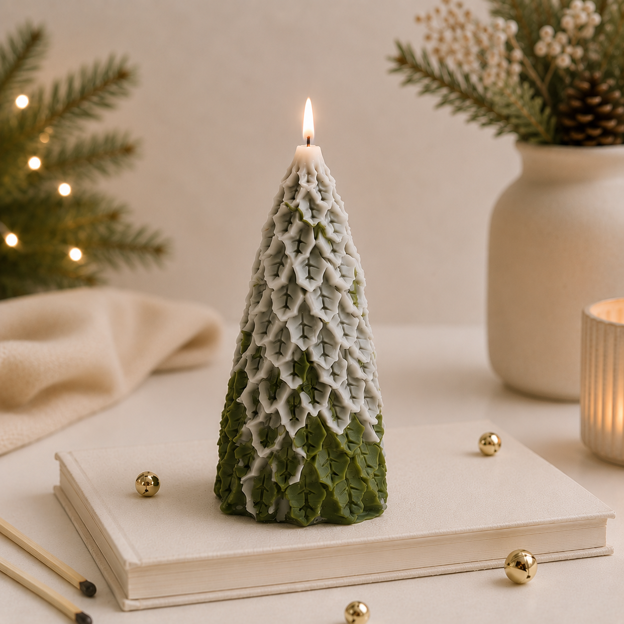Tannenbaum Kerze Grün