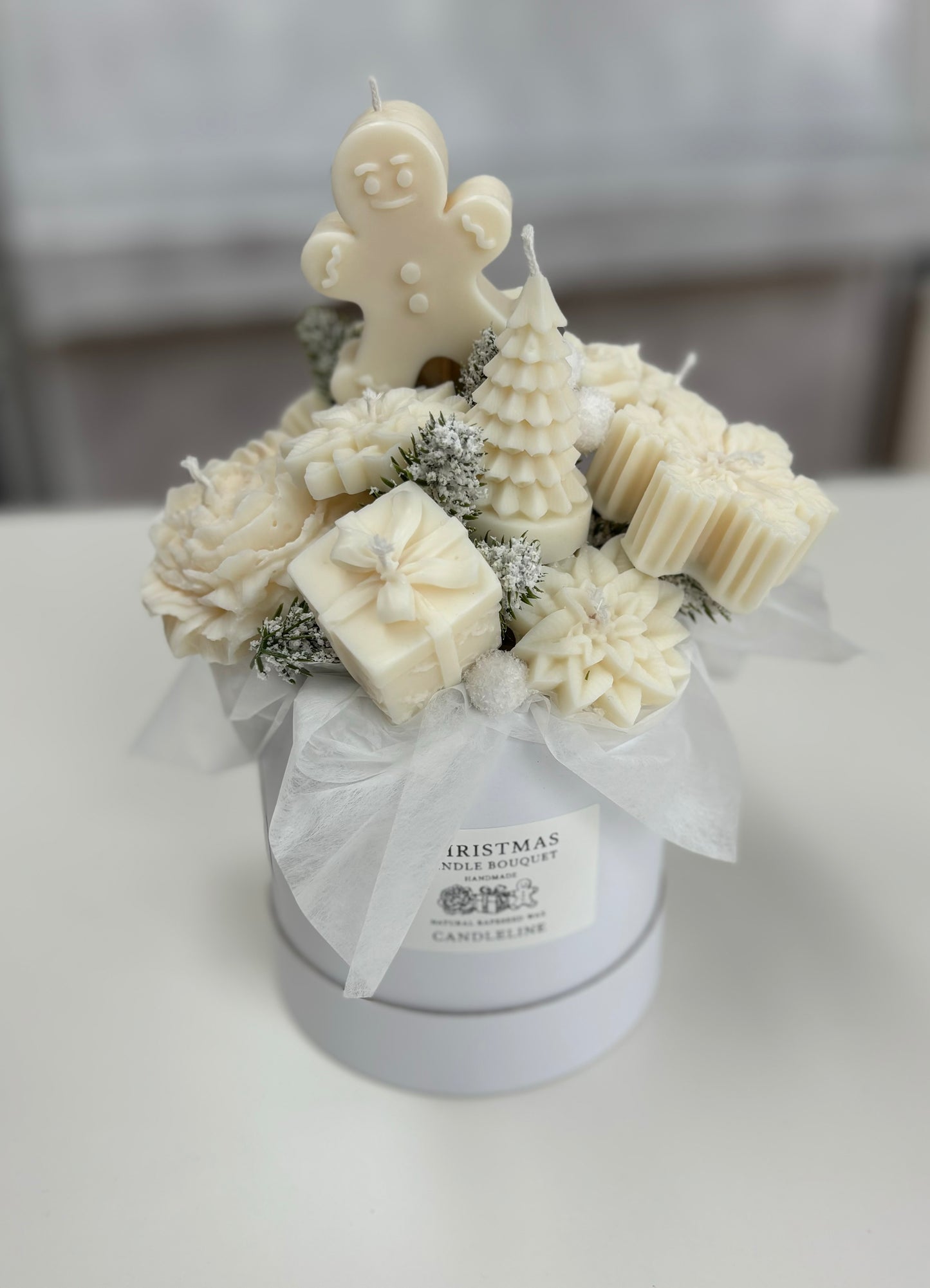 Christmas Candle Bouquet White