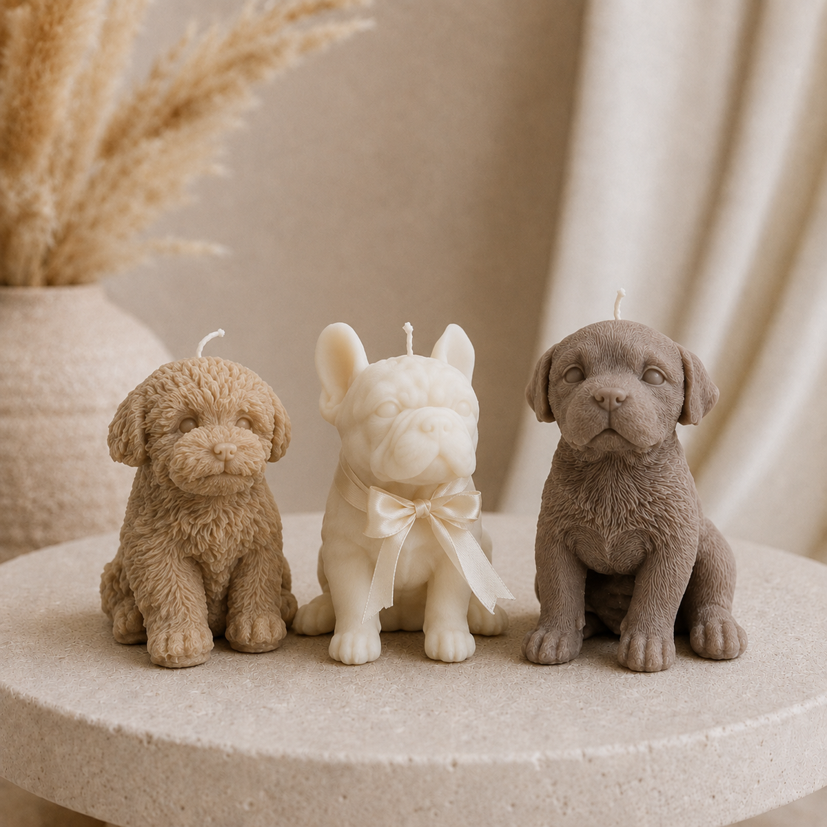 French Bulldog Kerze