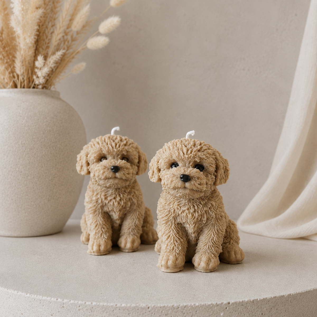 Poodle Kerze