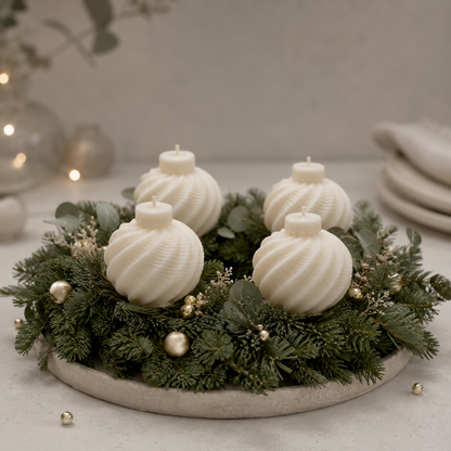 Adventskranz-Kerzen Set Kugel