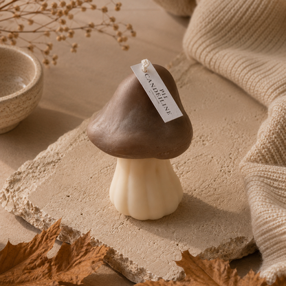 Nordic Shroom Kerze Braun