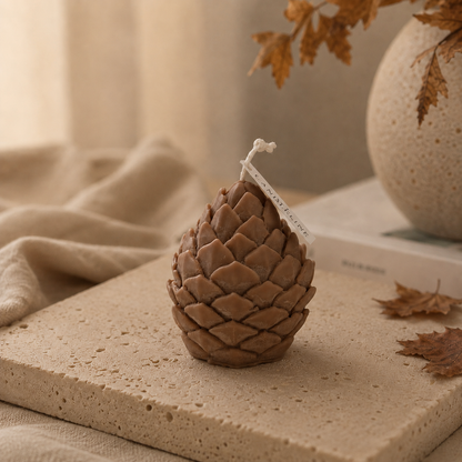 Pine Cone Kerze Braun