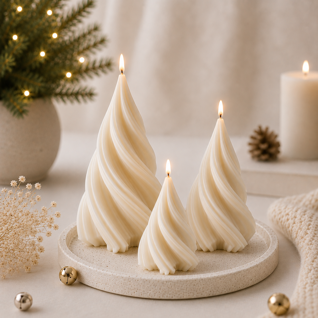 Wave-Tannenbaum Kerze