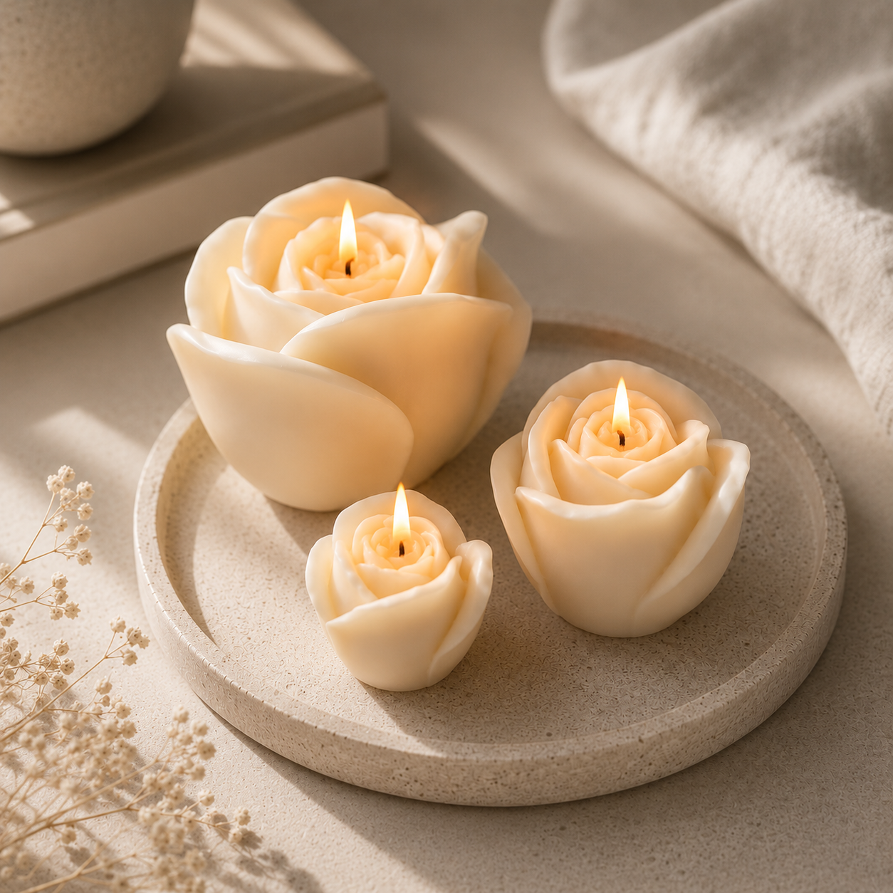 Rose Kerze M
