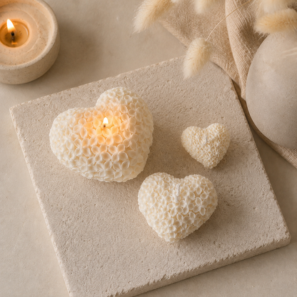 Floral Heart Kerze