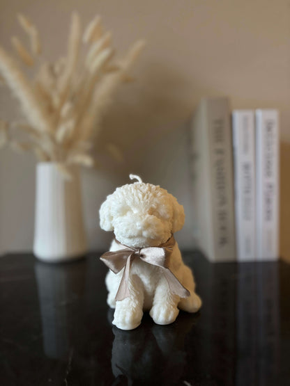Poodle Kerze