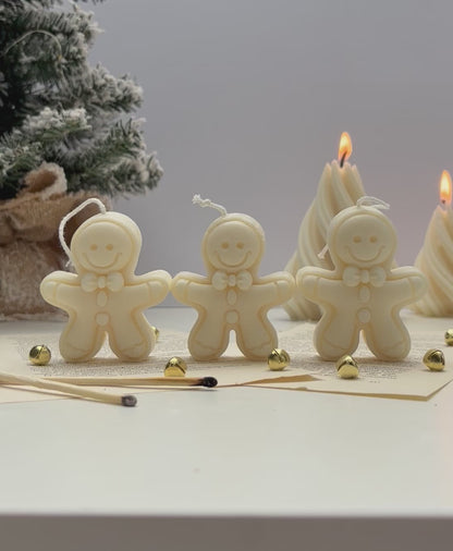 Lebkuchenmännchen Kerze Braun
