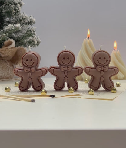 Lebkuchenmännchen Kerze Braun