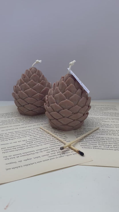 Pine Cone Kerze Braun
